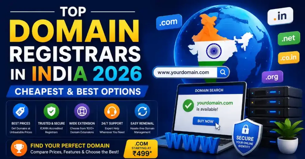Top Domain Registrars in India 2026 – Cheapest & Best Options